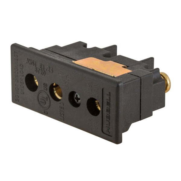 Pin & Sleeve Receptacle, 20 A, 125V AC, Screw Terminals Wire Connection Type Black